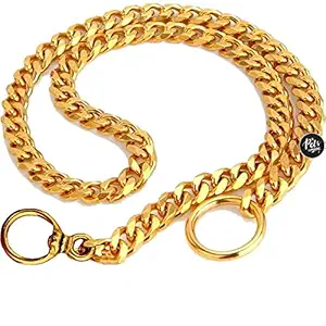 The Pets Company Dog Training Brass Choke Chain Collar for Giant Dogs, 5 mm, 30 Inch