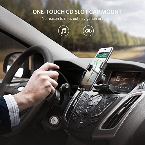 UGREEN Supporto GravitÃ  Auto Universale per CD Slot, Porta Cellulare per Dispositivi 4.7â€™â€™ a 6â€™â€™ Come iPhone X/ 8/ 8 Plus, Samsung Galaxy S9/ S9 Plus/ S8/ S8 Plus, Huawei P20/P20 Lite/Mate 10, LG V30/G6, etc.