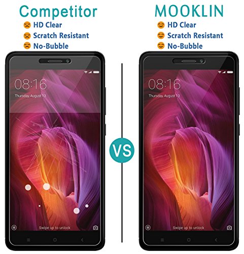 [3 StÃ¼ck] MOOKLIN Xiaomi Redmi Note 4 Panzerglas Displayschutzfolie,[Anti-Kratzen] Handy Schutzfolie fÃ¼r Xiaomi Redmi Note 4