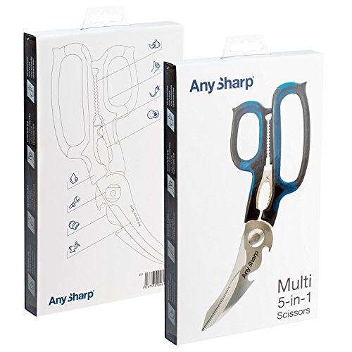 AnySharp ASSZBLU Multi 5-in-1-Schere, blau - 7