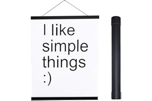 Sanauto B2 Magnetic Poster Hanger Frame,Light Wood Frame Hanger for Photo Picutre Canvas Artwork Art Large Size Wall Map Print Wall Hanging (50cm/19.7", Black)