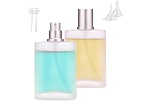 OutALIZ Parfymsprejare, 2 stycken bärbara parfymsprejer, 50 ml frostad parfymflaska, påfyllningsbar parfymflaska, med förpack