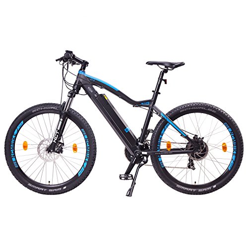 NCM Moscow+ 27,5 Zoll E-MTB,Mountainbike E-Bike, 36V 250W Bafang Motor, 36V 14Ah designer Rahmen Akku mit Panasonic Zellen, hydraulische Tektro Auriga Scheibenbremsen, 24 Gang Shimano Acera Gangschaltung, matt schwarz,hell blau - 3