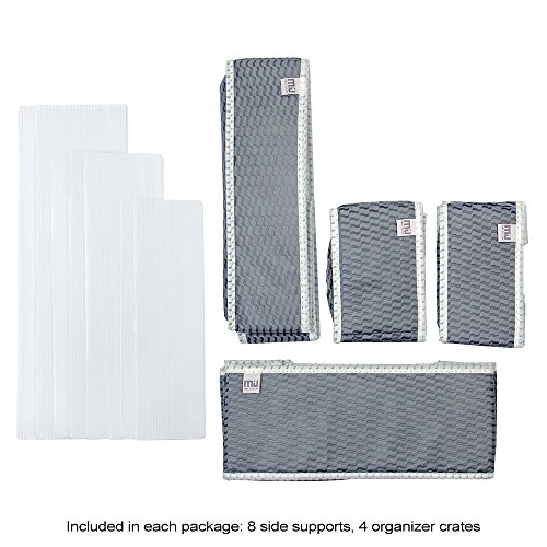 MIU COLOR® Aufbewahrungsboxen für Büstenhalter, Schublade Organizer, Schrank Organizer, Bra Unterwäsche 4er Set (Grau) - 5