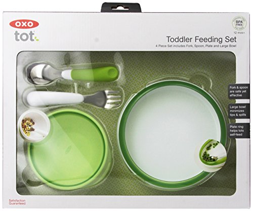 OXO Tot 4-Piece Feeding Set (Green)