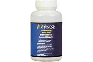 BRILLIANCE LASER INKS Encre laser liquide pour marquage laser en poudre brillante -BLI101MBLIQ120 - Encre laser noire pour marquage des métaux avec CO2/fibre/YAG (120 ml, noir)