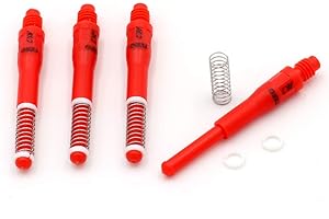 CUESOUL TERO AK7 Tiges de fléchettes à Ressort intégré télescopique, Lot de 4 pièces