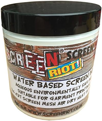 Water based screen printing ink,Fabric, paper, card, air dry heat set 280gm (polar white)