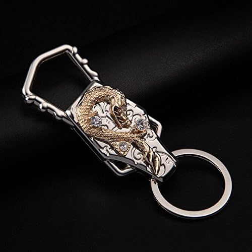 Keychain Zinc Alloy Creative Keychain Personalized Waist Hanging Keychain Men's Car Key Ring Father And Boyfriend's Birthday Gift ( Color : Silver )