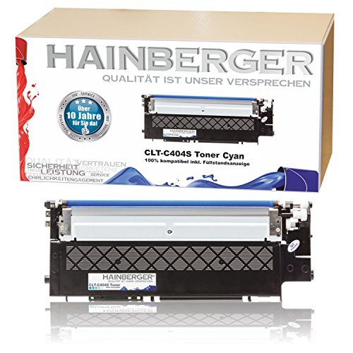 Hainberger XL Toner Cyan kompatibel zu Samsung CLT-404S Xpress C 430 W C 480 W C 480 FN C 480 FW CLT-K404S, CLT-C404S, CLT-M404S, CLT-Y404S
