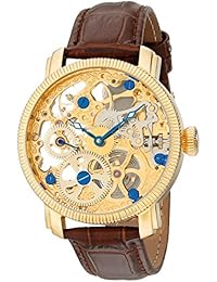 Akribos XXIV Hombre Bravura Esqueleto Mecánico Gold-tone Reloj