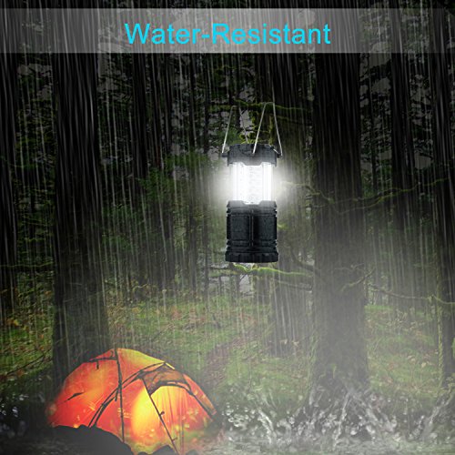 LED Camping Laterne,Diealles 2 Stück LED Campinglampe Faltbar 30 LEDs,Batteriebetrieb,Wasserdicht, Außenleuchte für Wandern, Camping, Notfall, Angeln, Nachtlicht,Einfache Ein / Aus - 7