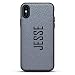 Produktbild Name: Jesse, Moderne Schriftart Stil, Luxendary Leather Series Slim Edition Schutzhülle mit Echtlederrückseite & 3D-Druckdesign für iPhone XS/X (5,8 Zoll) in Stone Grey