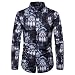 Produktbild Realde Herren Langarm Hemd T-Shirt Freizeit Kariert Druck Mehrfarbig Knopf Herren Freizeit Langarmshirt Passt super auch zur Jeans Männer BequemTops Oberteil Größe S-XXXL