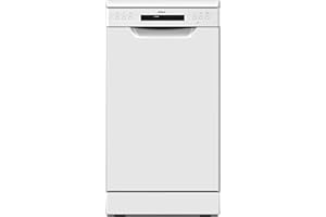 Amica ADF450WH Freestanding Slimline Dishwasher, 10 Place Settings, 6 Programs, 44.8cm wide, White