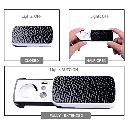 changshengda Deslice bolsillo lupa y luz 30 x 60 x 90 x Multi-Power peque o port til LED lupa de joyer a lupa con UV negro luz mejor para joyas diamantes joyas monedas sellos changshengda Deslice bolsillo lupa y luz 30 x 60 x 90 x Multi-Power peque o port til LED lupa de joyer a lupa con UV negro luz mejor para joyas diamantes joyas monedas sellos