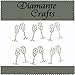 12 Clear Champagne Glasses Diamante Rhinestone Gems Embellishments - created exclusively for Diamante Crafts