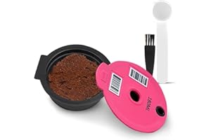 HONEYHOUSE Reusable Coffee Capsule, Compatible with Bosch Tassimo Machines, Coffee Filter Refillable, Coffee Pods with Readable Barcode