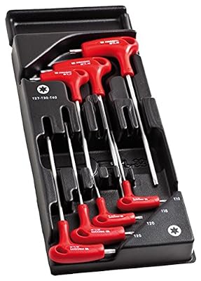 Coussin Extérieur Facom MOD.89TXA Module 7 Clé mâles Torx poignées en T Tête, Multicolore