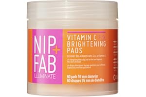 NIP & FAB Nip + Fab Vitamin C Fix Brightening Pads per il Viso | Pad Per il Viso con Estratto di Melograno e Semi di Caffè | Anti-Invecchiamento per Illuminare la Pelle di Tono Uniforme | 60 pads | 80 ml