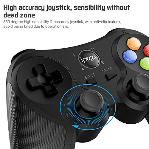 IPega PG-9078 Gamepad inal  mbrico Bluetooth Game Controller con Sensor Hall Holder ajustable para Android   PC   PS3   VR - Negro