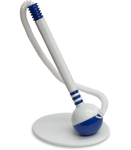 Penna Con Catenella Agendepoint - Base Adesiva, Inchiostro Blu, Acciaio, Nero E Argento - Foto 2