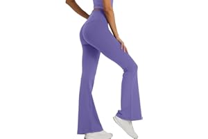 XDSP Pantaloni da Yoga Donna a Zampa Vita Alta Controllo della Pancia Pantaloni Elasticizzati Pilates Danza Palestra Leggings Eleganti Sportivi Fitness Casual Allenamento