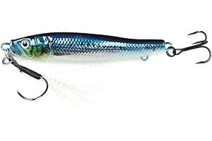 Tolure Jig de Pesca 60g 80g 4 Colores Trolling Casting Cuerpo Impreso en 3D Jig de Pesca en Forma de S Señuelos de Pesca de Agua Salada para Platija Salmón Brema Bajo Trucha 1 Unidad/Paquete