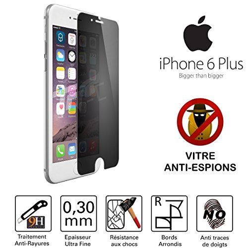 TM-Concept® Vitre de protection teintée Anti-Espions 