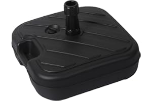 Livhome 22L Heavy Duty Parasol Base, Water-Filled Umbrella Base, Durable Parasol Stand, Ideal Garden and Patio Storage Solution for Stabilizing Umbrellas and Parasols (Black)