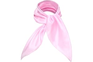 Basic Sense Plain 100% Genuine Mulberry Silk Small Square Scarf, 55 x 55cm (21.5 x 21.5 inches)