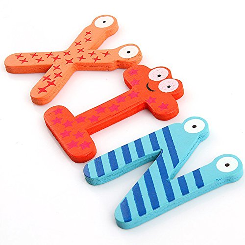 Magneten Buchstaben Holz Kühlschrank Magnete Kinder Still DIY für Hochzeit Geburtstag Feier Deko - 2
