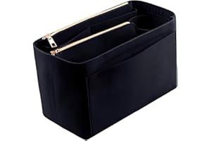 YXBQueen Handbag Organiser, Bag Organiser, Felt Bag Organiser Bag In The Bag, Multi Compartments, Pockets Organiser with Removable Zip Pocket