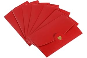 CCOMAGE 10Pcs Paper Invitation Envelopes 17.5x11cm Gift Card Envelope with Heart Clasp for Christmas Wedding Birthday Invitation Valentine's Day