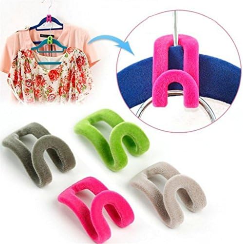 KKLL Flocking Hanger accessories Hook up (pack of 100) , gray , 4*2.5*0.4cm