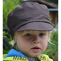 Michelmütze Leinen dunkelbraun