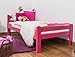 Produktbild Kinderbett/Jugendbett"Easy Premium Line" K1/2n, Buche Vollholz massiv rosa lackiert - Liegefläche: 90 x 190 cm