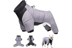 MUJGAN Dog Coats Waterproof (Gray, M) - Dog Raincoats, Keeps Your Pet Dry and Comfortable, Ideal for Small Dogs, Dachshunds, and Puppies