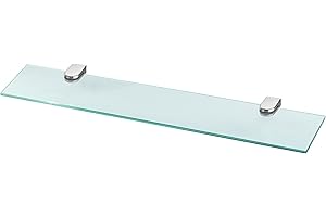‎BONSPORT bonsport Glasregal Wandregal für Badezimmer Klarglas - Glas Regal aus 6 mm Sicherheitsglas 60cm - Glasablage Glasregalboden Badablage