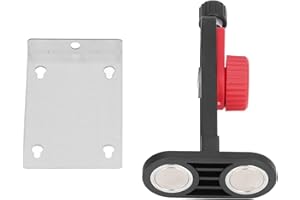 DTTRA Qinlorgo - Supporto laser per livellamento laser, 0-35 mm, regolabile in altezza, filettatura esterna da 1/4", altamente magnetico, durevole per lavorare (rosso)