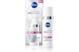 ‎NIVEA NIVEA Cellular Expert Filler Hyaluron-Serum mit LSF 50+, leichtes und schnell einziehendes Serum mit purem Hyaluron, Gesichtspflege für geglättete Falten, Tägliches UV Serum Fluid (30 ml)