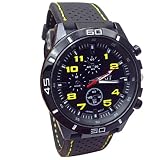 Herren Uhren Unisex Militär Sport Silikon Glas Armbanduhr Digital Analoges Quarzwerk