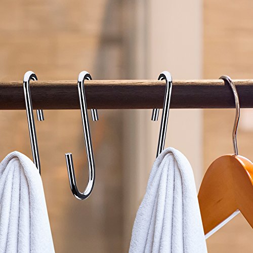 Outus 20 Packung Heavy-Duty S Förmigen Haken S Haken Hängende Haken Aufhänger für Geschirr Pfannen Löffel Töpfe Utensilien Taschen Handtücher Kleidung Pflanzen Gartengeräte - 5
