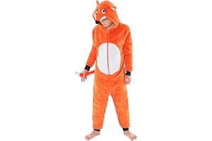 Animal Crazy Onesie Girls Boys Kids Childrens Fleece Onesies Jumpsuit Playsuit One Piece UK Seller