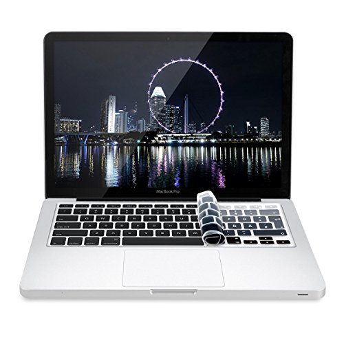kwmobile Tastaturschutz Apple MacBook Pro 13″ 15″ (ohne Retina) / iMac Keyboard – QWERTZ Silikon Laptop Tastaturfolie – Notebook Tastaturschutzfolie Schwarz Grau - 2