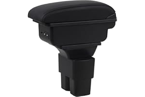 YJYWZH Auto Braccioli per Nissan NV200 Evalia 2010-2017 Bracciolo Doppio Strato Scatola Portaoggetti Console Centrale Interna with 3 USB Charging Port