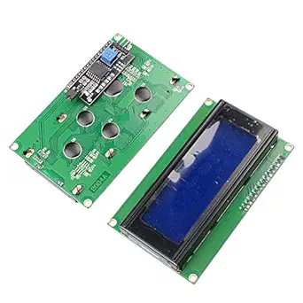 REES52 2Pcs 2004 LCD Display Module Blue 20x4 I2C Serial Interface Board for Arduino