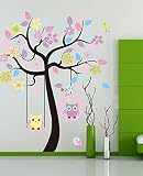 XXXL! Eule & Baum Wandtattoo Wandaufkleber Wall sticker Bogen Gr. 60*90cm *2PCS - 2