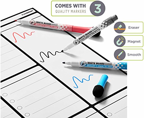 Pizarra planificador semanal magn tico de borrado en seco en formato A 3 - Gran tablero de notas con un im n fuerte y flexible tanto para adultos como para ni os - Pizarra blanca practica de Plan Smart reviews Pizarra planificador semanal magn tico de borrado en seco en formato A 3 - Gran tablero de notas con un im n fuerte y flexible tanto para adultos como para ni os - Pizarra blanca practica de Plan Smart