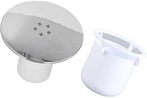 AKOZON Pokrywa Odpływu Prysznicowego Taca, Pokrywa Syfonu Prysznicowego Syfon na Odpady Korek Otwór Wymiana Pokrywa Chromianowanie Szybki Przepływ